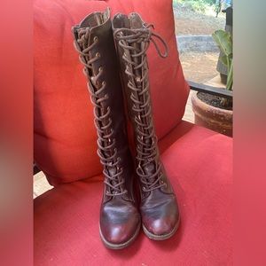 Tall block heel boot